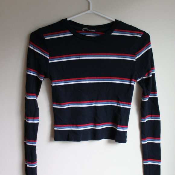 BRANDY MELVILLE Long Sleeve Striped T-Shirt - Picture 2 of 4